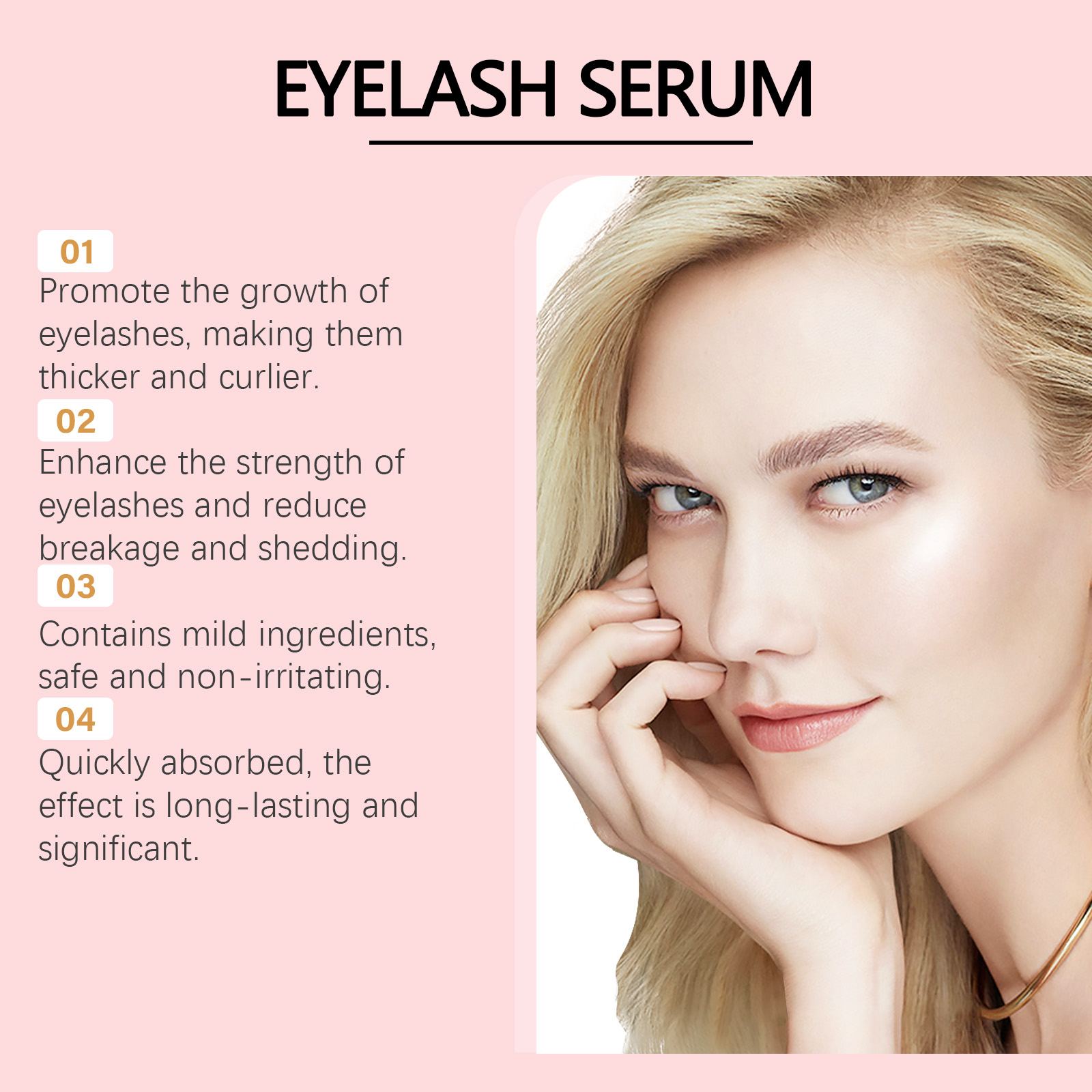 Eyelash Enhancer Serum Nourish - огляд і ціна Eyelash Extension Human Hair