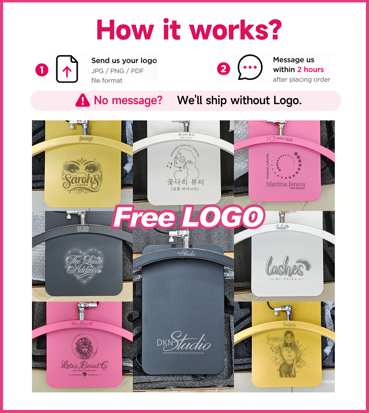Free LOGO LED Half Moon Lash L - огляд і ціна Eyelash Extension No 9