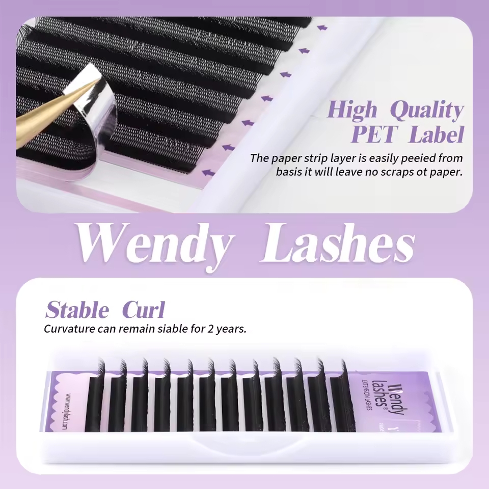 WENDY 2D YY Shape C/D Curl Eya - огляд і ціна Eyelash Extension Human Hair