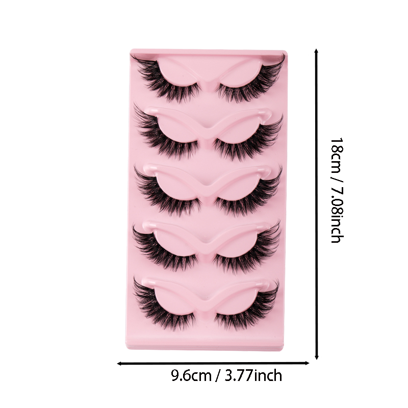 5 Pairs Cat Eye Lashes Faux Mi - огляд і ціна Eyelash Extension Human Hair