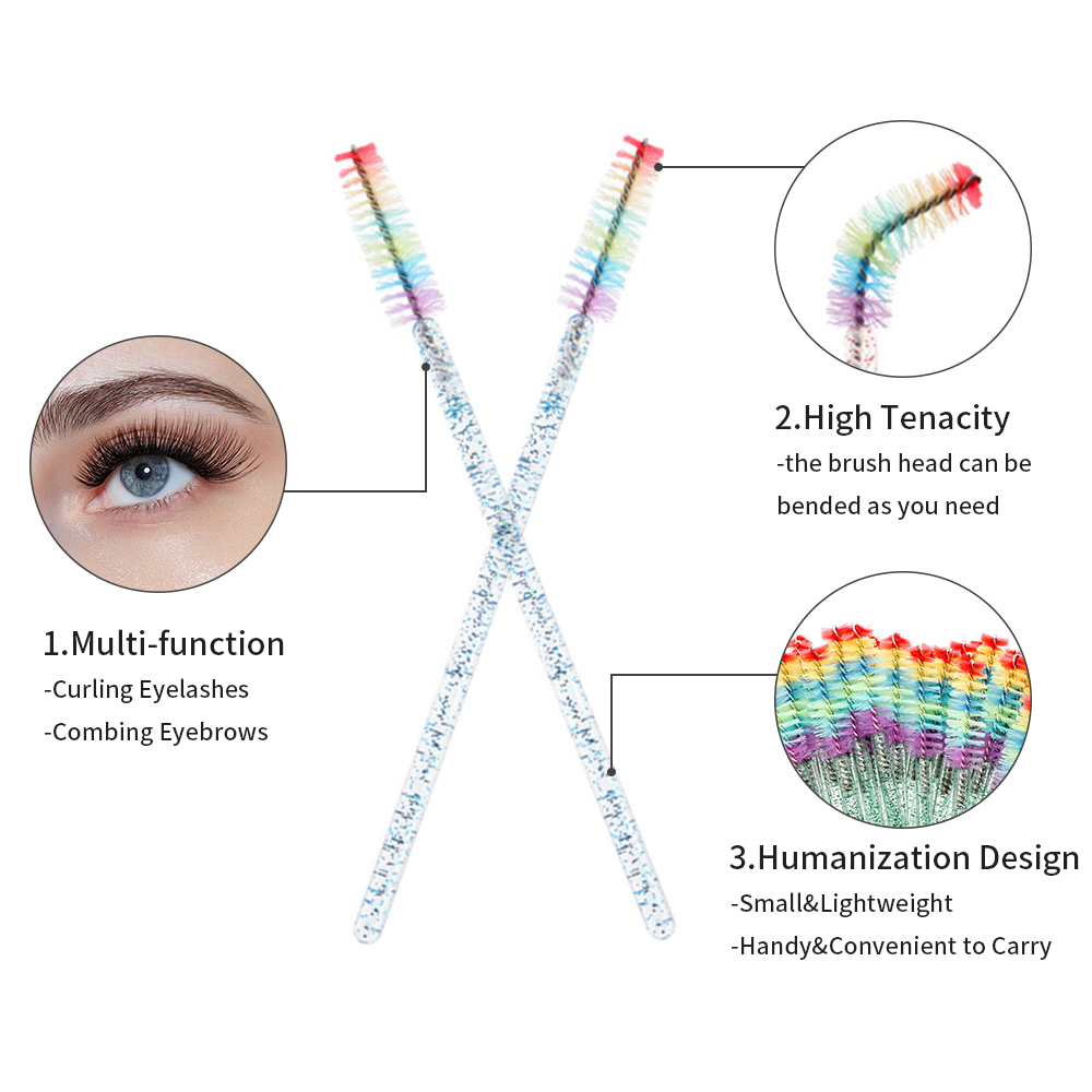 50PCS Rainbow Crystal Eyelash  - огляд і ціна Eyelash Extension Guide