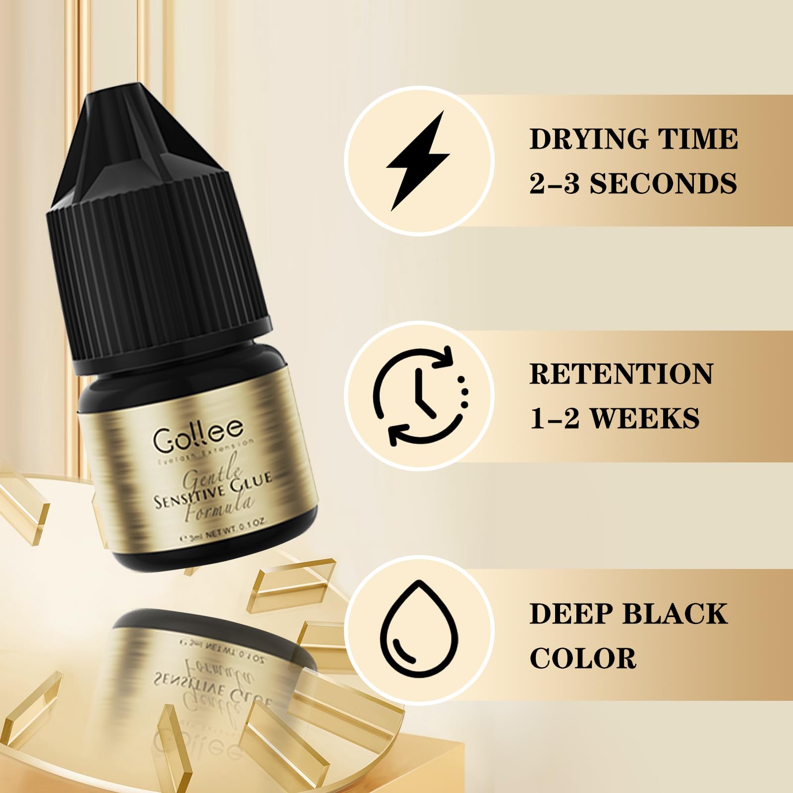Gollee Eyelash Adhesive Cluste - огляд і ціна Eyelash Extension Eye Irritation