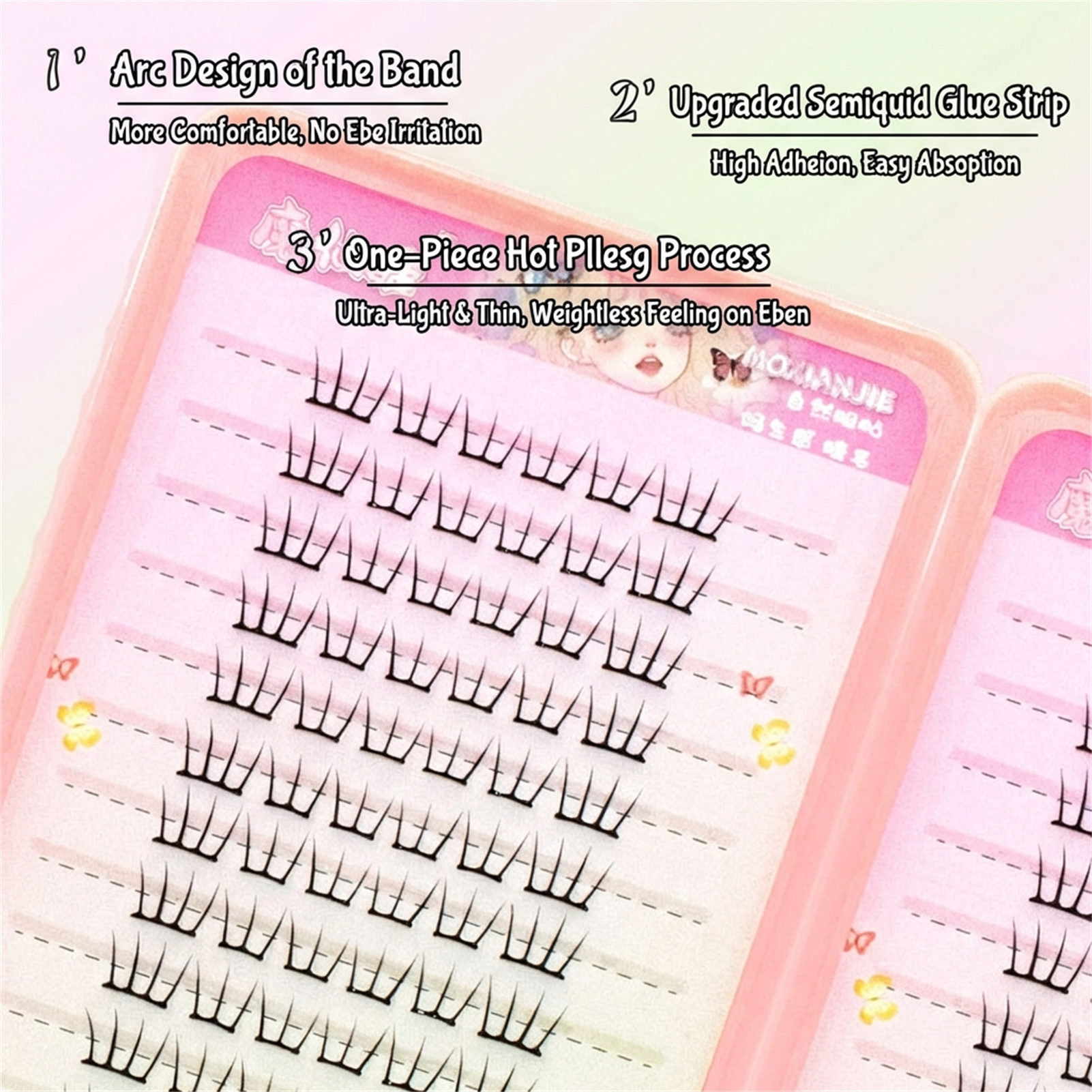 No glue lash extenstions Korea - огляд і ціна Eyelash Extension No 9