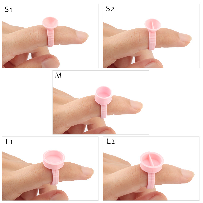 100pcs Disposable Glue Rings P - огляд і ціна Eyelash Extension Guide